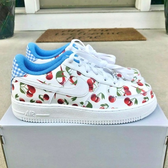 🍒Nike Air Force 1 “Red Cherries” 🍒 - Picture 7 of 8